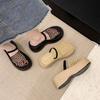 Women Mesh Wedges Platform Sandals Hollow Slippers New Mules Shoes 2025 Summer New Designer Slingback Casual Shoes Flip Flops