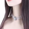 Triple Layer Temperament Zinc Zinc Alloy Women Necklace Jewelry Accessories Rhinestones Korean Style Choker