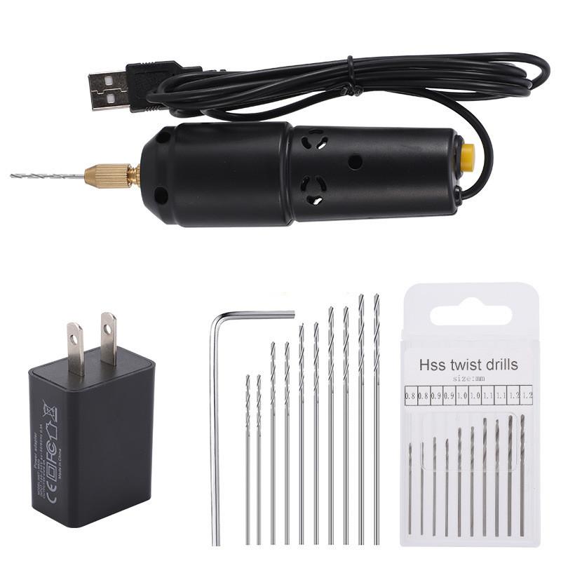 Acrylic Crystal Drip Glue Pearl Drilling Drill Mini Electric Mini Hand Drill 5V2A Low Power USB Small Electric Drill
