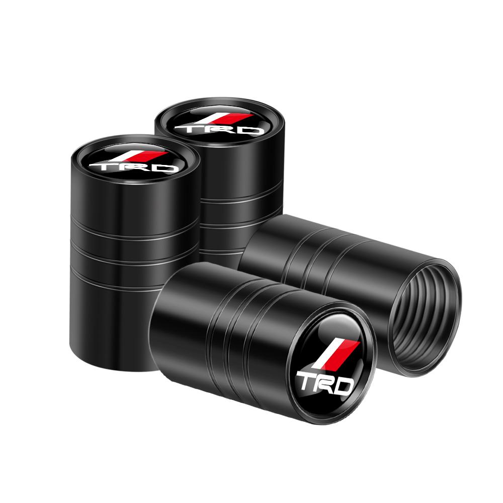 LEKR1 3D Car Tire Valve Stem Caps Car Wheel Tyre Air Valve Dust Caps For Toyota Chr Rav4 Yaris Camry Highlander Auris Prius TRD Land