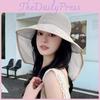 Polyester Wide Brim Sun Hat For Women Outdoor Uv Protection Summer Beach Travel