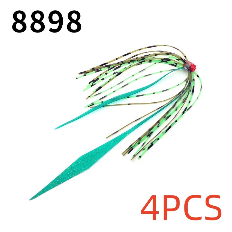 4 Силиконовые юбки осьминога Стример для щуки, спиннербейт-трейлер, баззбейт, джиг-приманки, юбки кальмара, морская рыбалка