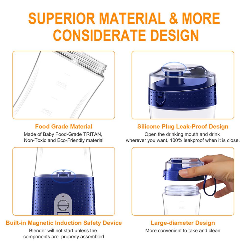 Мини-портативная соковыжималка USB перезаряжаемая электрическая соковыжималка для апельсинов, молочный коктейль, фруктовый ручной блендер для смузи, соковыжималка