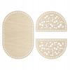 Base Bottom Plywood crocheting bottom picnic basket set bottom and lid