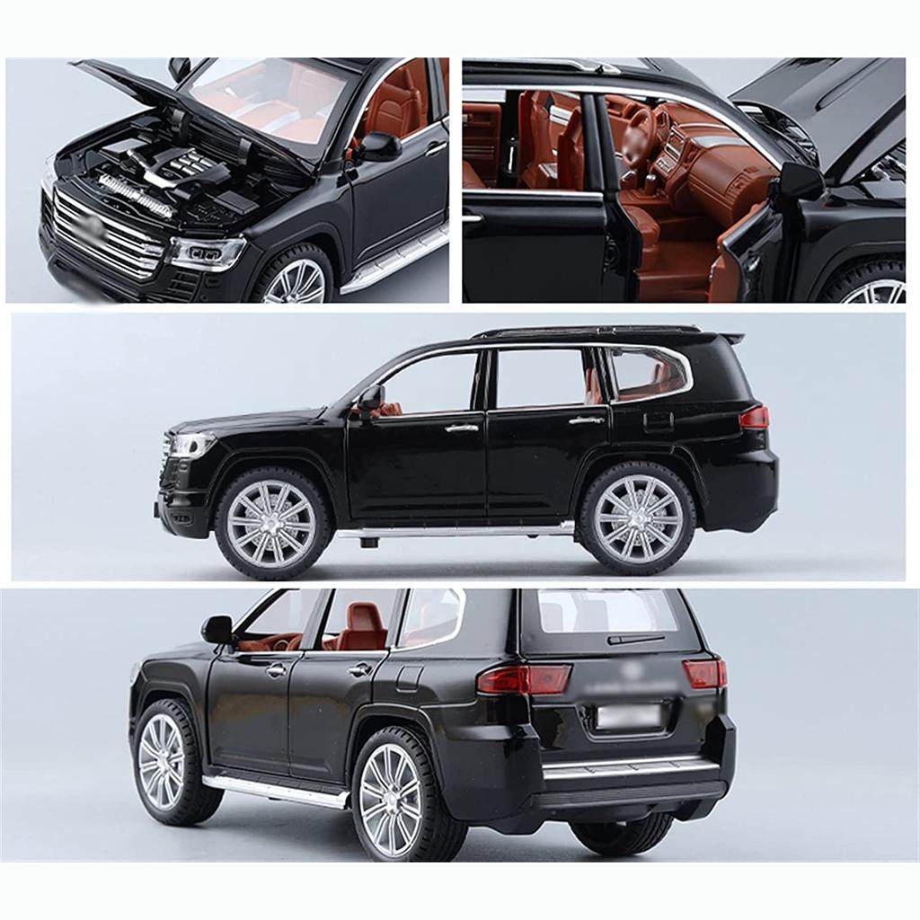 Масштаб 1/24 Toyota LAND CRUISER LC300, модель внедорожника, модель автомобиля, литые под давлением металлические игрушки со звуком и светом, подарки для детей