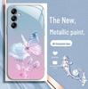 Чехол Galaxy A-Series All-Inclusive Gradient Butterfly Flower Rose для A21S, A23, A31, A52S, A70, A72
