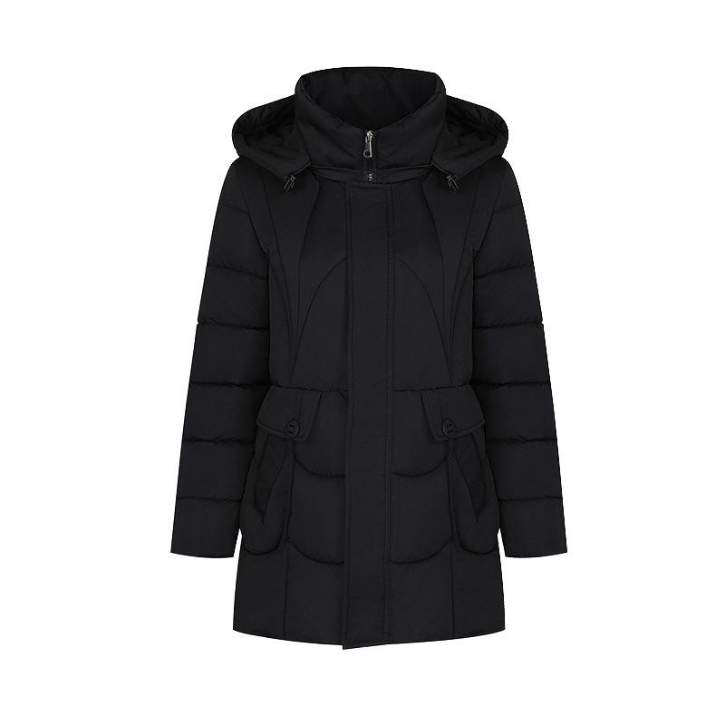 Middle-aged and elderly winter cotton-padded clothes for women's new fashion medium and long down cotton-padded jackets, thickened mother-padded jacke