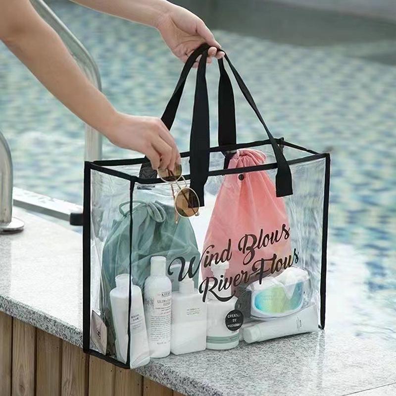 Прозрачная водонепроницаемая портативная косметичка большая вместительная дорожная сумка мочалка Able ПВХ пляжная сумка