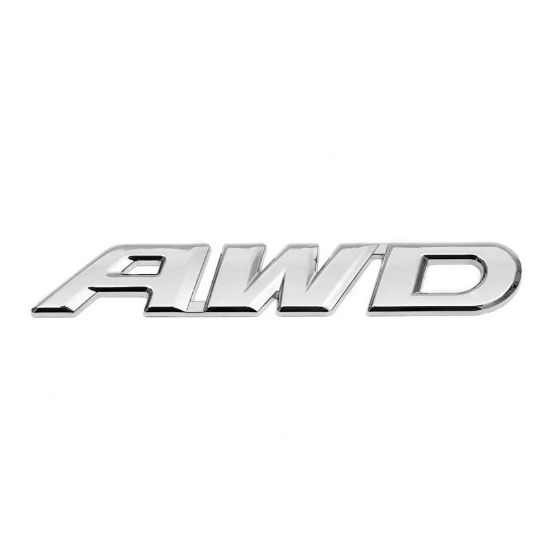 3D Metal AWD Letters Car Rear Trunk Fender Emblem Badge Sticker for Honda CR-V HR-V Pilot Passport Ridgeline Accessories air256