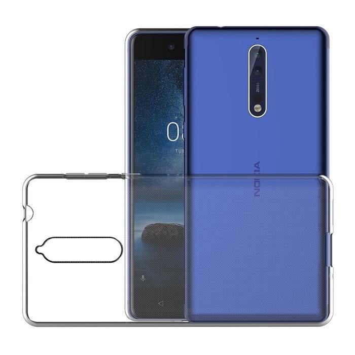 Прозрачный Гелевый Чехол TPU - PHONILLICO - Nokia 8 - Ультратонкий - Оптимальная защита - Гибкий