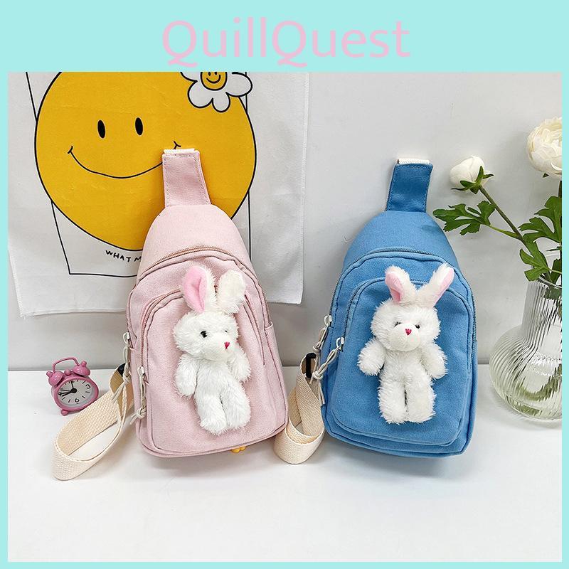 Rabbit Child Cartoon Crossbody Bag Outdoor Leisure Fashion Canvas Bag Shoulder