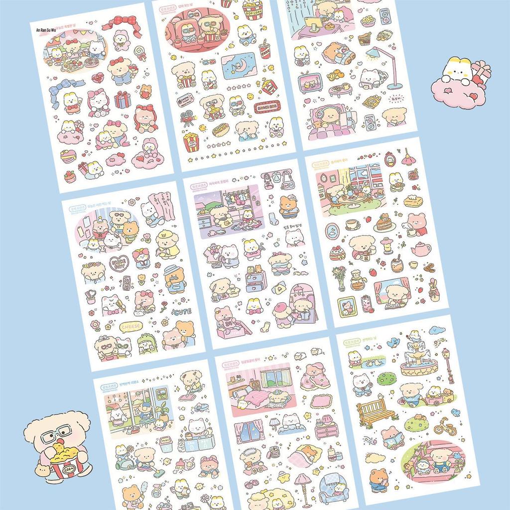 Korean Cute Bear Cartoon Stickers – Waterproof DIY Decoration Stickers