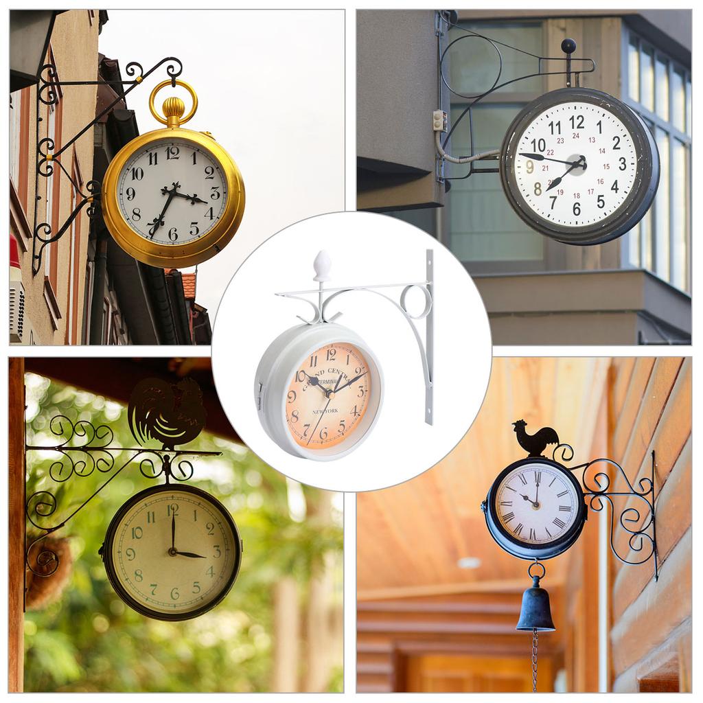 1 шт. Ретро двухсторонние креативные подвесные часы для гостиной настенные часы Reloj Pared Horloge настенные часы современный дизайн