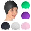 Elastic Waterproof Protect Ears Silicone Swimming Hat for Adults Men Women