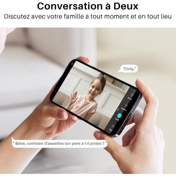 Caméra De Surveillance - WUUK 4MP/2.5K - Vision Nocturne - Détection De Mouvement - Intérieur