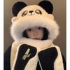 Thicken Winter Hat Panda Frog Rabbit Cat Bucket Hat New Bear Deer Ears Hat  Women