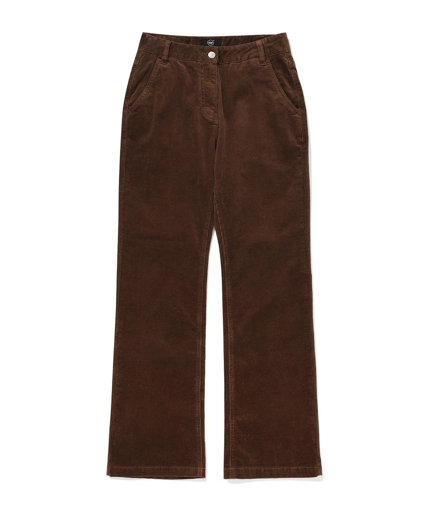 COVERNAT WOMAN Semi Bootcut Corduroy Pants Brown