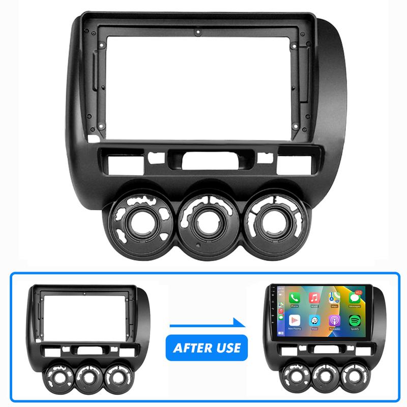 Панель-рамка 2 DIN для автомагнитолы Honda Fit Jazz 2004-2007, с ручным кондиционером, для праворульных автомобилей