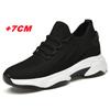 Summer Hollow Breathable Mesh Height Incresing Sneakers Men Shoes Elevator 7cm Outdoor Leisure White Casual Lift Man Shoes Tall