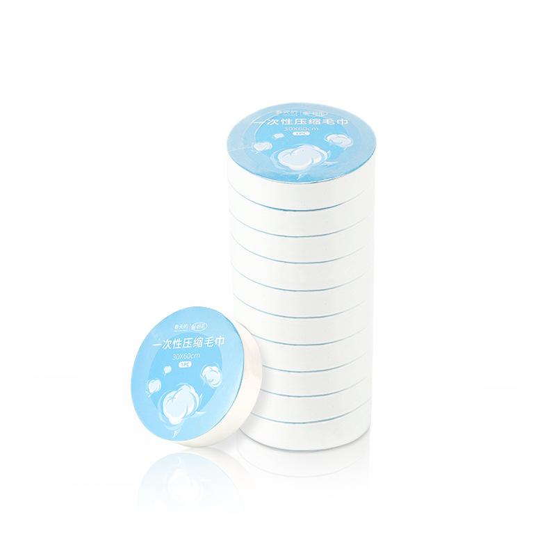 Маленькое хлопковое одноразовое спрессованное полотенце для ванны, в индивидуальной упаковке, портативное полотенце для лица, для путешествий