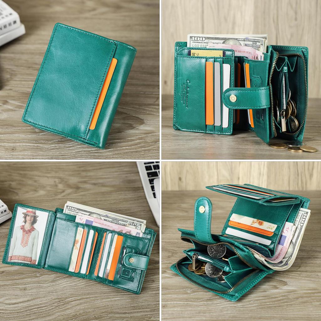 CONTACT'S женский компактный бумажник из натуральной кожи