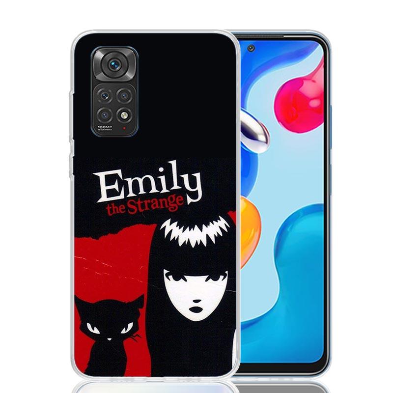 Comics Emily The Strange Phone Case For Xiaomi Redmi Note 13 14 15 Pro Plus 12S 12 14S 11S 11E 10 10S 11 11T 5G 4G Cover Coque R