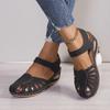 Модная обувь для женщин 2024 года, горячая распродажа, женские сандалии с закрытым носком, модные однотонные повседневные сандалии, женские новые сандалии на танкетке больших размеров