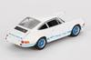 MINI GT 1/64 Porsche 911 Carrera RS 2.7 Grand Prix Бело-синяя ливрея (Левый руль) Готовый продукт