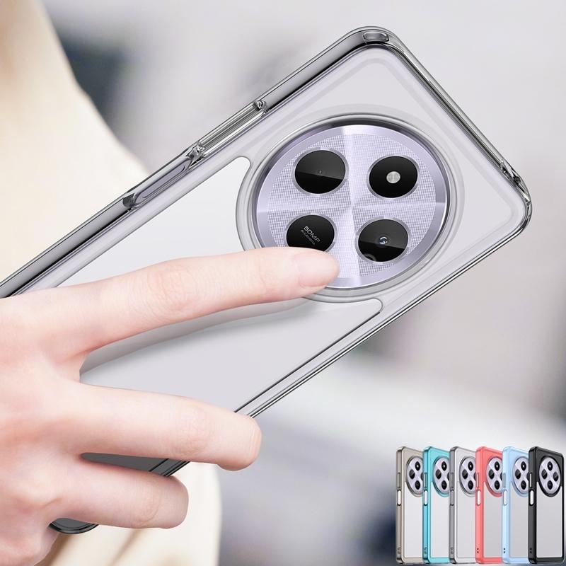 Для Xiaomi POCO C75 чехол прозрачный ПК роскошный ТПУ силиконовый чехол POCO C75 чехол ТПУ защитный чехол для телефона POCO C75 чехол