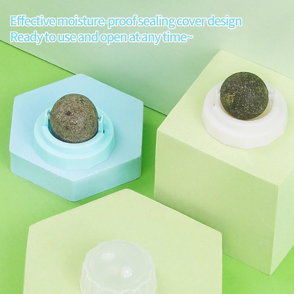 Мяч из кошачьей мяты Вращающийся шар для чистки зубов Самовеселый устойчивый к укусам интерактивная игрушка Деревянный шар Тянь Ляо