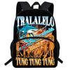 Kids Backpack With Cartoon Print Lightweight School Bag Elementary Students Breathable Oxford Fabric Anti-Strain Ergonomic