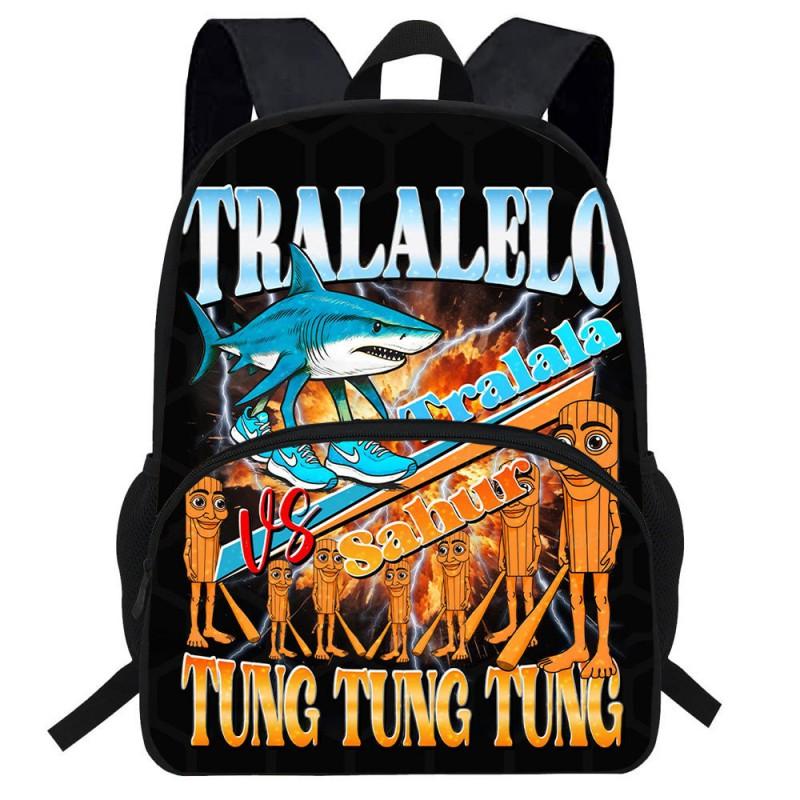 Kids Backpack With Cartoon Print Lightweight School Bag Elementary Students Breathable Oxford Fabric Anti-Strain Ergonomic