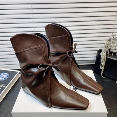 2024 Зима Новые Брендовые Женские Короткие Сапоги Модные Женские Элегантные Короткие Сапоги С Бахромой Туфли С Острым Носом Сапоги в стиле вестерн Новые