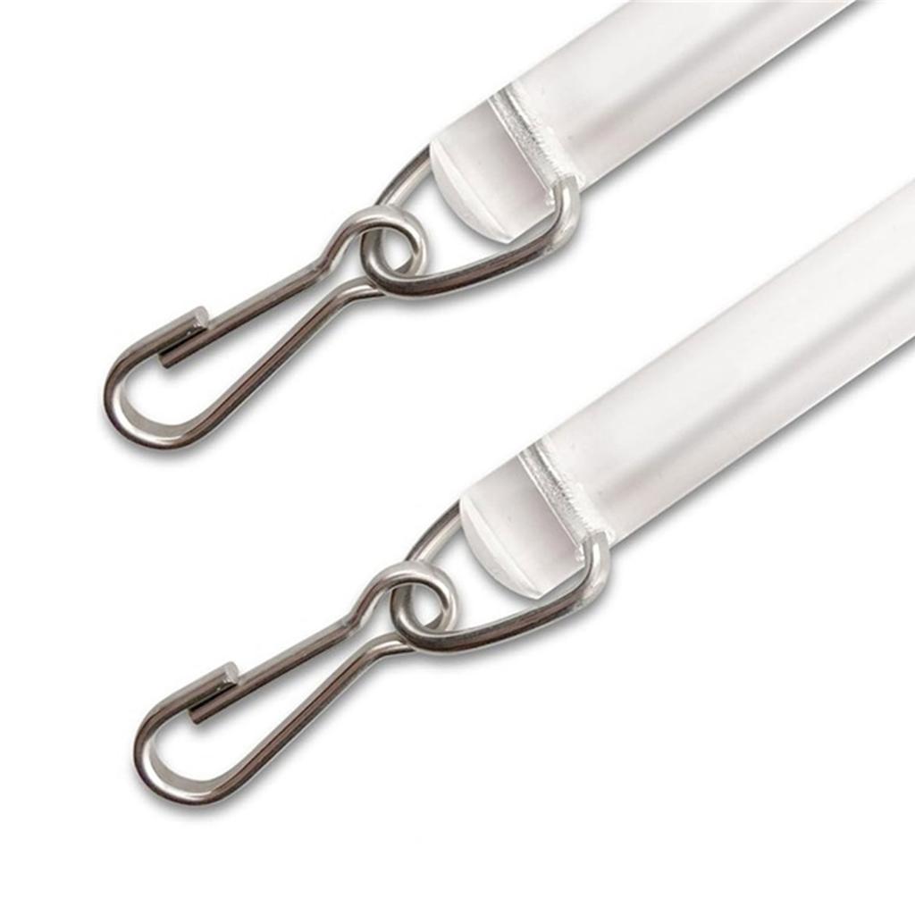 Набор из 2 пластиковых 12-дюймовых стержней для управления шторами для открывания оконных штор, палочка-указка для драпировки с металлическим крючком