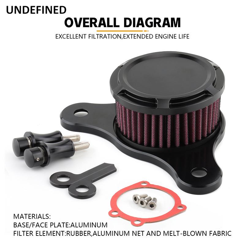 Air Cleaner Filter Intake Filter Kit For Harley Dyna FXR EVO 1993-2017 Softail Fat Boy Breakout Touring Road King Electra Glide