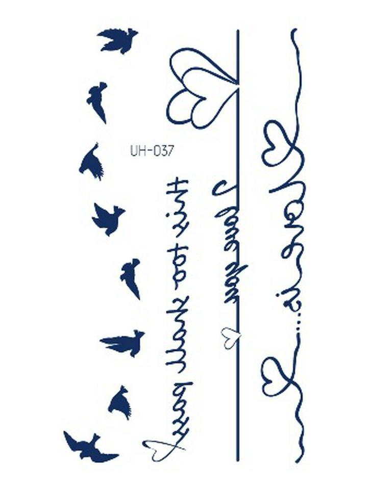 Водостойкие полуперманентные татуировки-наклейки на травяной основе для мужчин и женщин