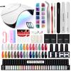 PHOENIXY Gel Nail Polish Starter Kit 36W UV LED Lamp Nail Dryer 30 Colors & Base Top Coat Set Manicure Tools Nail Art Designs Nail Salon