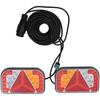 Trailer Lights - VIDAXL - 2 Pcs - Red - LED 12 V - 24x5x14.5 Cm