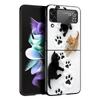 Милый кот Жесткий ПК Чехол для Телефона Для Samsung Galaxy Z Flip 7 6 5 4 Черный Чехол Для Galaxy Z Flip 3 Складной Fundas Чехол Capas Сумки