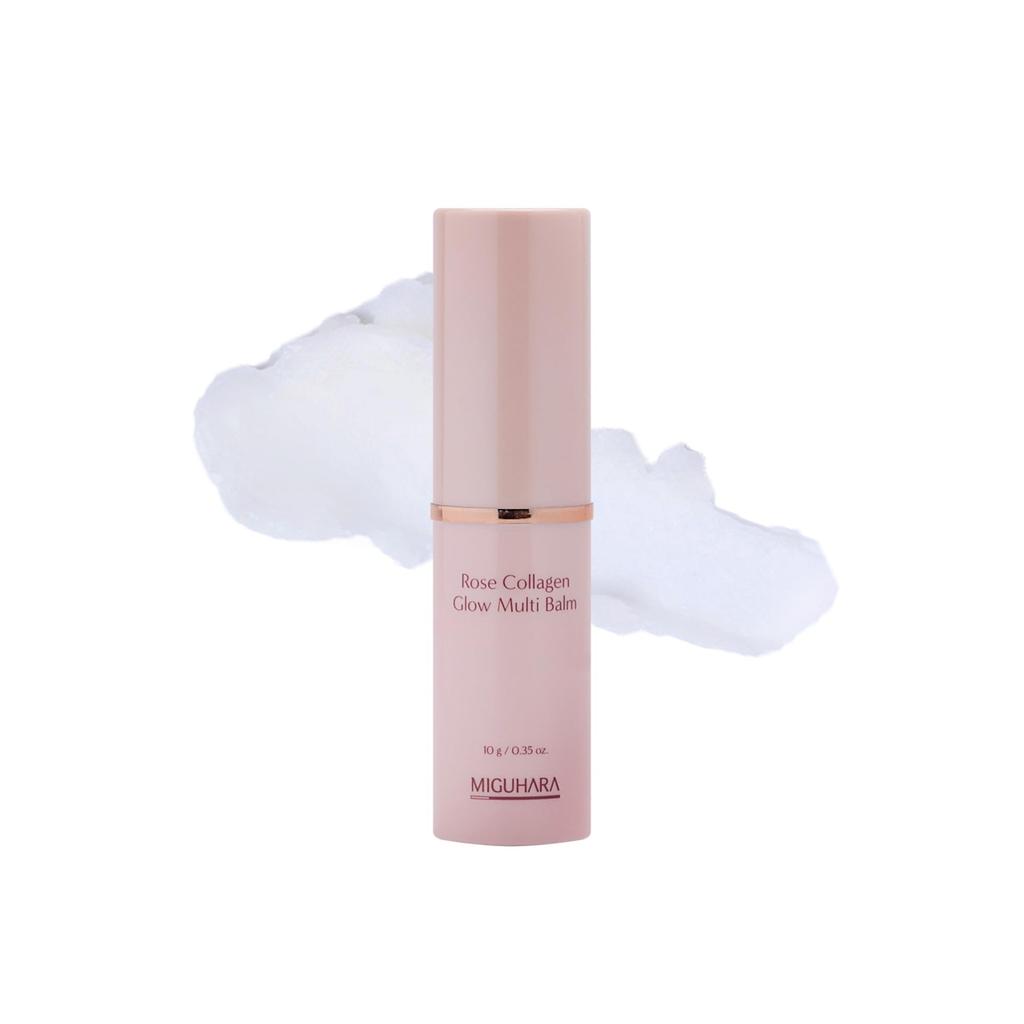 MIGUHARA Rose Collagen Glow Мульти-бальзам | Корейский уход за кожей Увлажняющий мульти-бальзам стик «все в одном» (10 г/0,35 унции)
