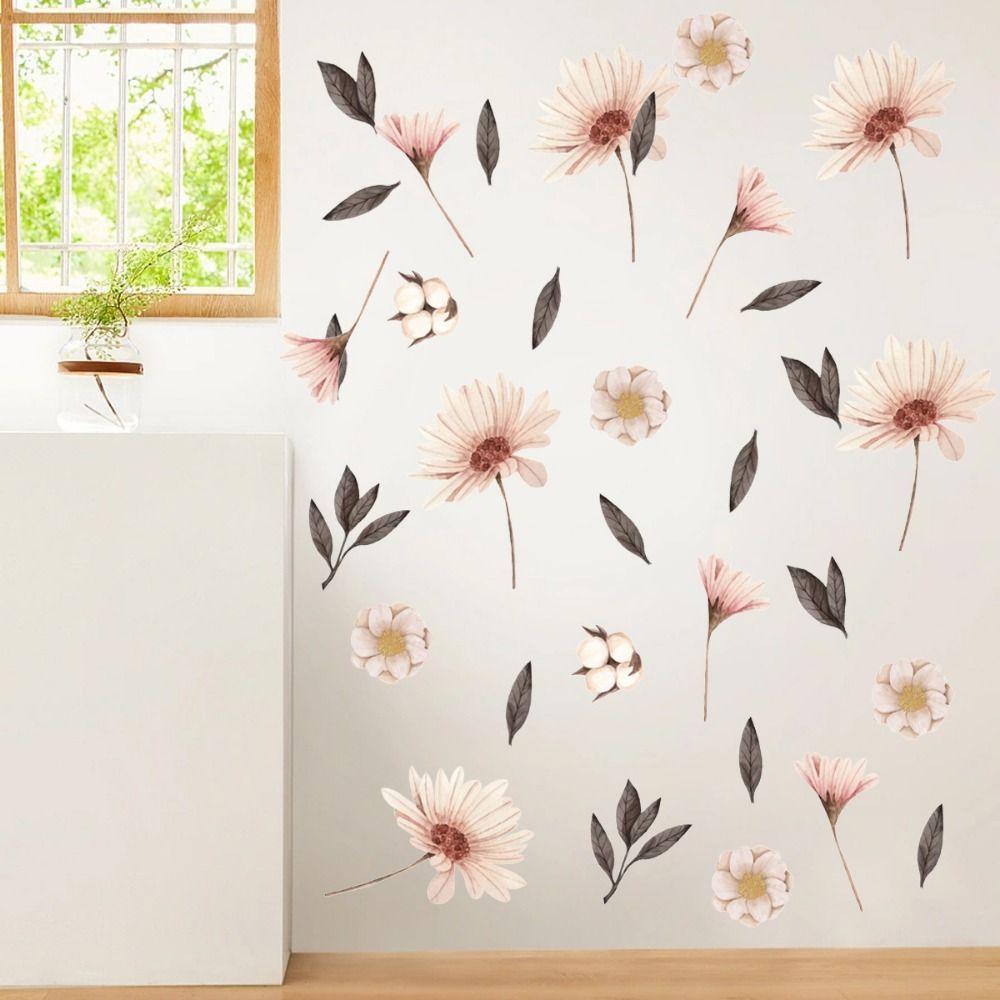 Акварельные декоративные наклейки Бохо Настенное искусство Новые цветы Наклейки на стену Гостиная Спальня
