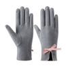 Anti-slip Plush Driving Gloves Bowknot Elasticity Soft Gloves Gift Winter Women Gloves  Snowboard