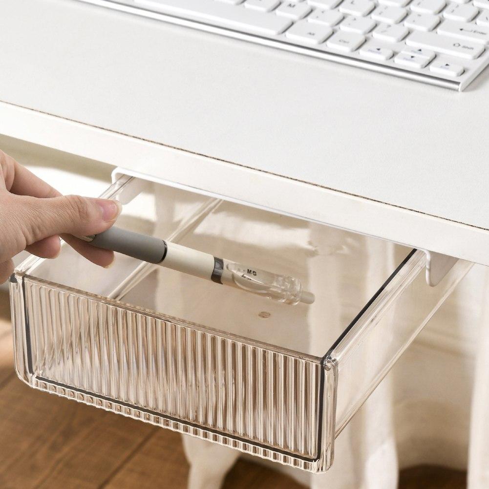 Under Desk Drawer Hidden Desk Organizer Pencil Tray Drawer Organizer Under Desk Storage For Notebooks Pens Pencils Keys Boxes