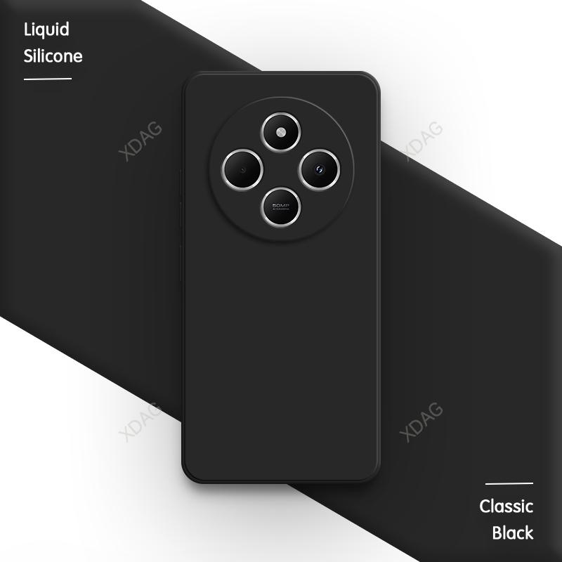 Оригинальный чехол для телефона Redmi 14C 14R A4 4G 5G Простой Квадратный с защитой камеры Жидкий силикон Ударопрочный Мягкий Роскошный задний чехол