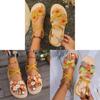 Summer Fashion Womens Cross Strappy Flower Sandals Eva Sole For Casual Wear