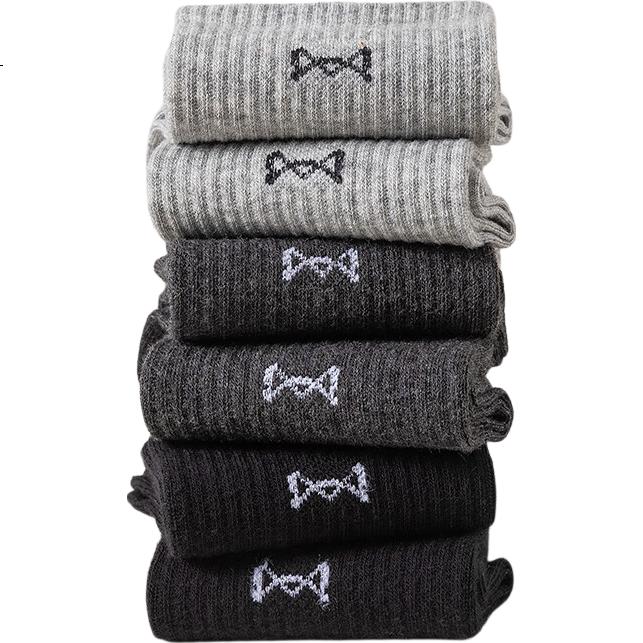 MiiOW 6 Pairs of Men's Socks, Summer Pure Cotton 100%, Odor-Resistant, Antibacterial, Breathable, Casual Mid-Calf Socks for Me