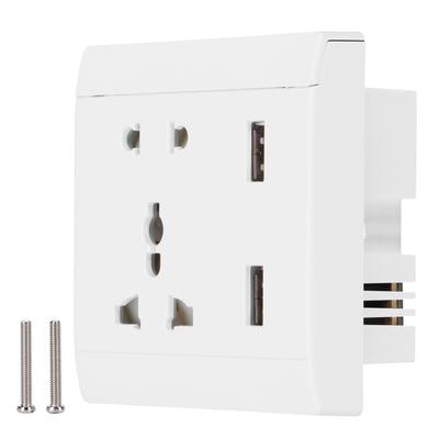 13A Многофункциональная настенная розетка с 2 USB-портами для дома 110/