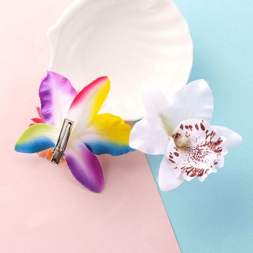 Аксессуары для волос Заколка для девочек Пляжные заколки для волос с цветком Свадебные шпильки Свадебные аксессуары Орхидея