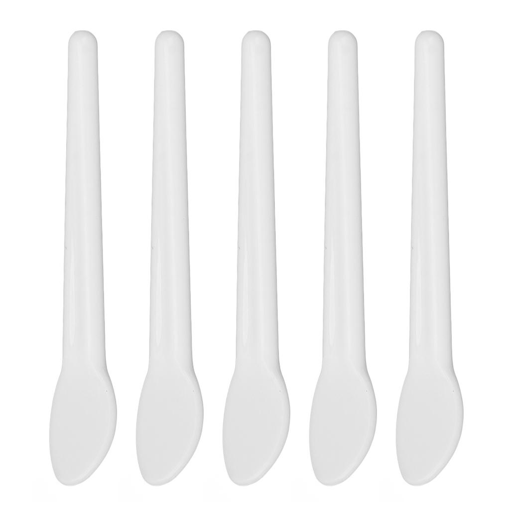 50pcs Cosmetic Cream Spatula Small Spoon Shaped Washable Eye Cream Spatula For Nail Glue