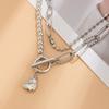 Retro Long Ball Chain Alloy Necklace Fashion Stacked Necklace Decoration  Women